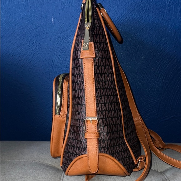 MKF Collection Brown Monogram Backpack - Picture 8 of 8